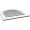 Ekena Millwork Round Top Surface Mount PVC Gable Vent: Functional, w/ 3-1/2"W x 1"P Standard Frame, 28"W x 30"H GVPRT28X3001SF - alternate 5